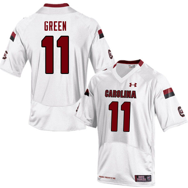 Men #11 Keem Green South Carolina Gamecocks College Football Jerseys Sale-White